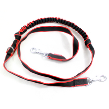 CHAMPION lina z amortyzatorem do biegania z psem, czarno-czerwona 220cm