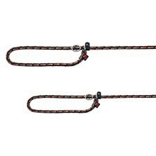 TRIXIE Mountain Rope - smycz dławikowa dla psa, idealna dla pasjonatów górskich wycieczek, czarno/pomarańczowa