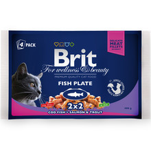 BRIT Premium Fish Plate - karma dla kotów, rybny multipack 400g