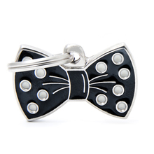 MY FAMILY Bow Tie Black - adresówka dla psa