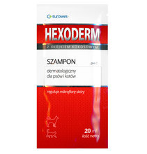 EUROWET Hexoderm - szampon dermatologiczny dla psów i kotów, saszetka 20ml