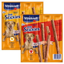 VITAKRAFT - DOG STICKIES - kabanosy dla psa, 90% mięsa, 4szt.