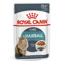 Royal Canin Hairball Care - mięsne kawałki w smakowitym sosie dla kotów, przeciwdziałanie kulom włosowym, 85g