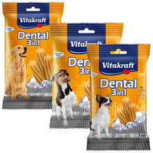 VITAKRAFT - DENTAL 3IN1 -  przysmak dentystyczny dla psa, 7 sztuk