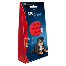 Pet+Me Silicon Brush Red - szczotka, zgrzebło silikonowe do pielęgnacji psów długowłosych