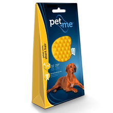 Pet+Me Silicon Brush Yellow - szczotka, zgrzebło silikonowe do pielęgnacji psów krótkowłosych