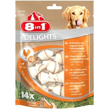 8in1 Delights Bones XS - przysmak dla małego psa ze skóry z kurczakiem