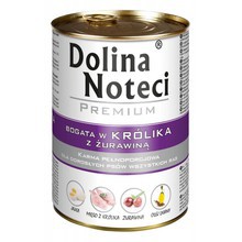 DOLINA NOTECI Królik z Żurawiną - mokra karma dla psów dorosłych