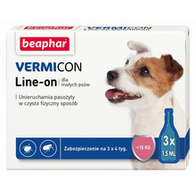 Beaphar VERMICON DOG S - Preparat na ektopasożyty dla psów (do 15 kg) 3x1,5mm