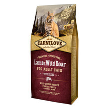 CARNILOVE CAT LAMB & WILD BOAR STERILISED - jagnięcina i dzik - pełnoporcjowa karma sucha dla kotów, 400g, 2kg lub 6kg