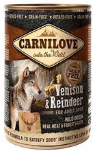 CARNILOVE WILD MEAT VENISON & REINDEER - jeleń i renifer - Mokra karma dla psów dorosłych, 400g