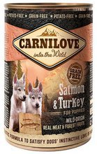 CARNILOVE WILD WET SALMON & TURKEY FOR PUPPIES - indyk i łosoś - Mokra karma dla szczeniaków, 400g