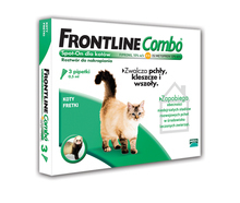 FRONTLINE COMBO - dla kota na pchły i kleszcze, 3 pipetki