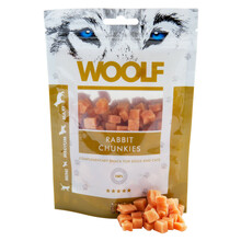 Woolf Rabbit Chunkies - przysmak dla psa, kawałki królika, 100g