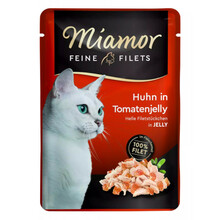 MIAMOR Feine Filets tuńczyk z kalmarami w galaretce - mokra karma dla kota, saszetka 100g