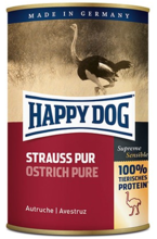 HAPPY DOG STRAUß PUR - 100% Struś - mokra karma dla psów, 400g