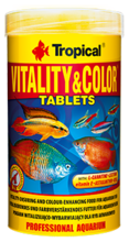 TROPICAL VITALITY & COLOR TABLETS - wysokobiałkowy pokarm w formie samoprzylepnych tabletek o działaniu wybarwiającym i witalizującym
