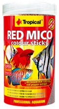 TROPICAL RED MICO COLOUR STICKS - ekstrudowany pokarm przypominający ochotkę