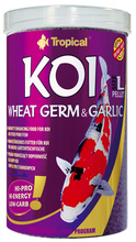 TROPICAL KOI WHEAT GERM & GARLIC PELLET SIZE L - pokarm podnoszący odporność dla karpi koi i innych ryb  stawkowych