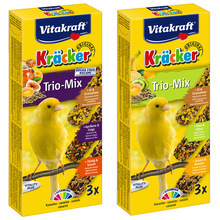 VITAKRAFT - KRÄCKER TRIO MIX - Kanarek - Kolby ziarnowe, karma uzupełniająca, 3 x 27g