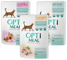 OPTI MEAL - Mokra karma dla kotów, 85g