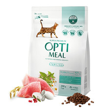 OPTI MEAL - Sucha karma z indykiem dla kotów sterylizowanych