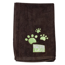 CHADOG - ręcznik z mikrofibry do kąpieli psów, 60 cm x 100 cm, brązowy