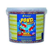 TROPICAL POND PELLET MIX - wieloskładnikowy pokarm w formie pływającego pelletu w wiadrze 5l