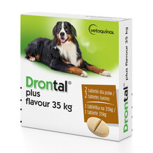 Drontal Plus Flavour 35 kg - tabletki na odrobaczenie dla psów, 2szt.