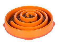 Outward Hound Fun Feeder Slo-Bowl - miska spowalniająca jedzenie dla psa. Pomarańczowa