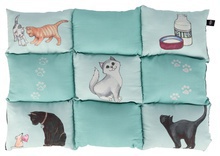 TRIXIE Miętowy Koc Patchwork Cat