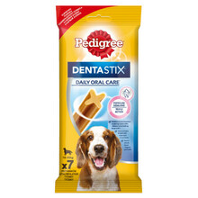 Pedigree Denta Stix Medium - patyczki czyszczące zęby dla psów ras średnich powyżej 10kg wagi, 7 sztuk 180g