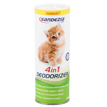 SANDEZIA 4in1 Deodorizer - pochłaniacz i neutralizator nieprzyjemnych zapachów z kuwety, 400g