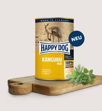 HAPPY DOG Kangaroo Pur - 100% Kangur - mokra karma dla psa, 400g