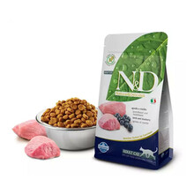 FARMINA N&D Grain Free Lamb & Blueberry sucha karma dla kotów 300g, 1,5kg i 5kg