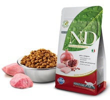 FARMINA N&D Grain Free Chicken & Pomegranate sucha karma dla kotów 300g, 1,5kg i 5kg