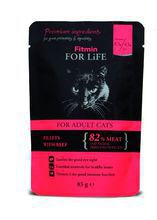 FITMIN For Life Cat Pouch Adult Beef mokra karma saszetka dla kota 85g