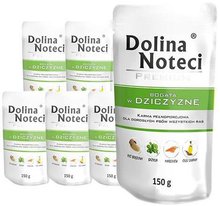 DOLINA Noteci Premium Bogata w dziczyznę PAKIET 10 x 150g, mokra karma dla psa