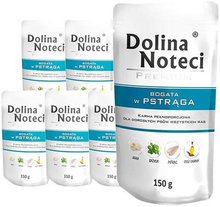 DOLINA Noteci Premium Bogata w pstrąga PAKIET 10 x 150g, mokra karma dla psa