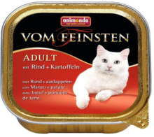 ANIMONDA Vom Feinsten Adult Wołowina z ziemniakami - Pełnowartościowy posiłek dla dorosłych kotów, 100g