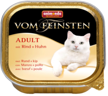ANIMONDA Vom Feinsten Adult Wołowina + kurczak - Pełnowartościowy posiłek dla dorosłych kotów, 100g