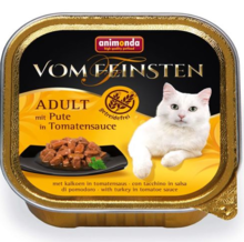 ANIMONDA Vom Feinsten Adult NoGrain Indyk w pomidorach - Pełnowartościowy posiłek dla dorosłych kotów, 100g