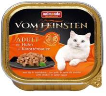 ANIMONDA Vom Feinsten Adult NoGrain Kurczak z marchewką - Pełnowartościowy posiłek dla dorosłych kotów, 100g