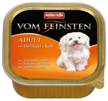 ANIMONDA Vom Feinsten Classic Drób + Cielęcina- karma dla dorosłego psa, szalka 150g