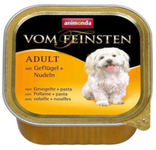 ANIMONDA Vom Feinsten Adult Drób + makaron - karma dla dorosłego psa, szalka 150g