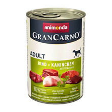ANIMONDA Grancarno Adult Wołowina, królik + zioła - karma dla dorosłych psów, puszka 400 i 800 g