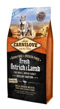 CARNILOVE FRESH Ostrich & Lamb Small Breed karma dla małych psów 1,5kg i 6kg