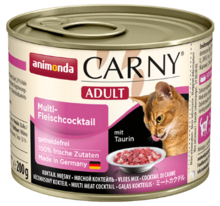 ANIMONDA Carny Adult Koktajl wielomięsny - pełnowartościowa karma dla dorosłych kotów, puszka 200 i 400g