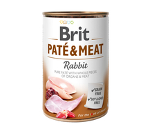 BRIT Pate&Meat Rabbit mokra karma z królikiem dla psa, puszka
