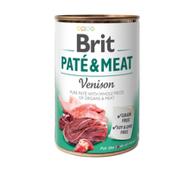 BRIT Pate&Meat Venison mokra karma z dziczyzną dla psa, puszka